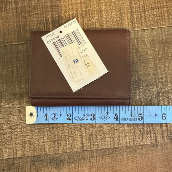 Tumi Dark Brown Leather Tri-Fold Wallet - Picture 6 of 6